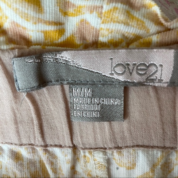 Forever 21 / Yellow Paper-bag Paisley Skirt - Picture 6 of 6